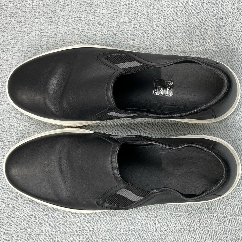 Gucci 407364 Leather Slip on Black Sneakers Men's US‎ 6.5 EU 40 - Picture 3 of 8